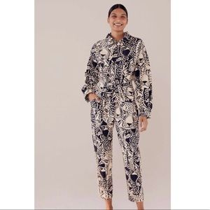 Farm Rio midnight leopards jumpsuit size large